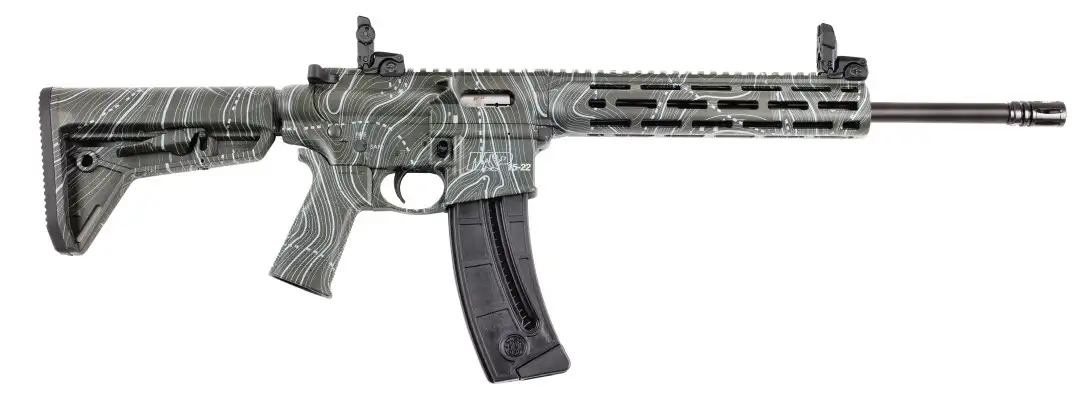SMITH & WESSON MP15-22 22LR 16.5" RFL OLIVE GREEN TOPO 25RD